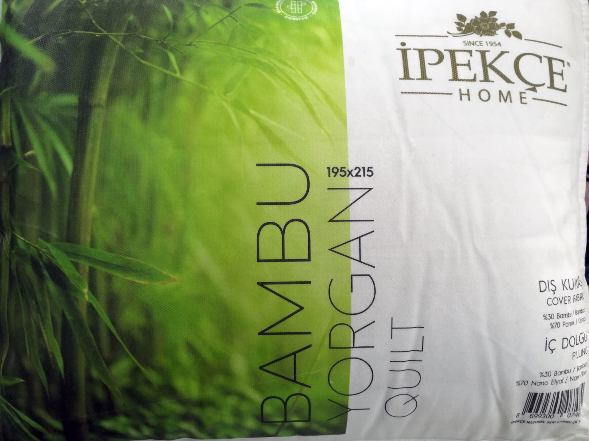 İpekçe Çift Kişilik Bambu Yorgan 195x215  Doğal