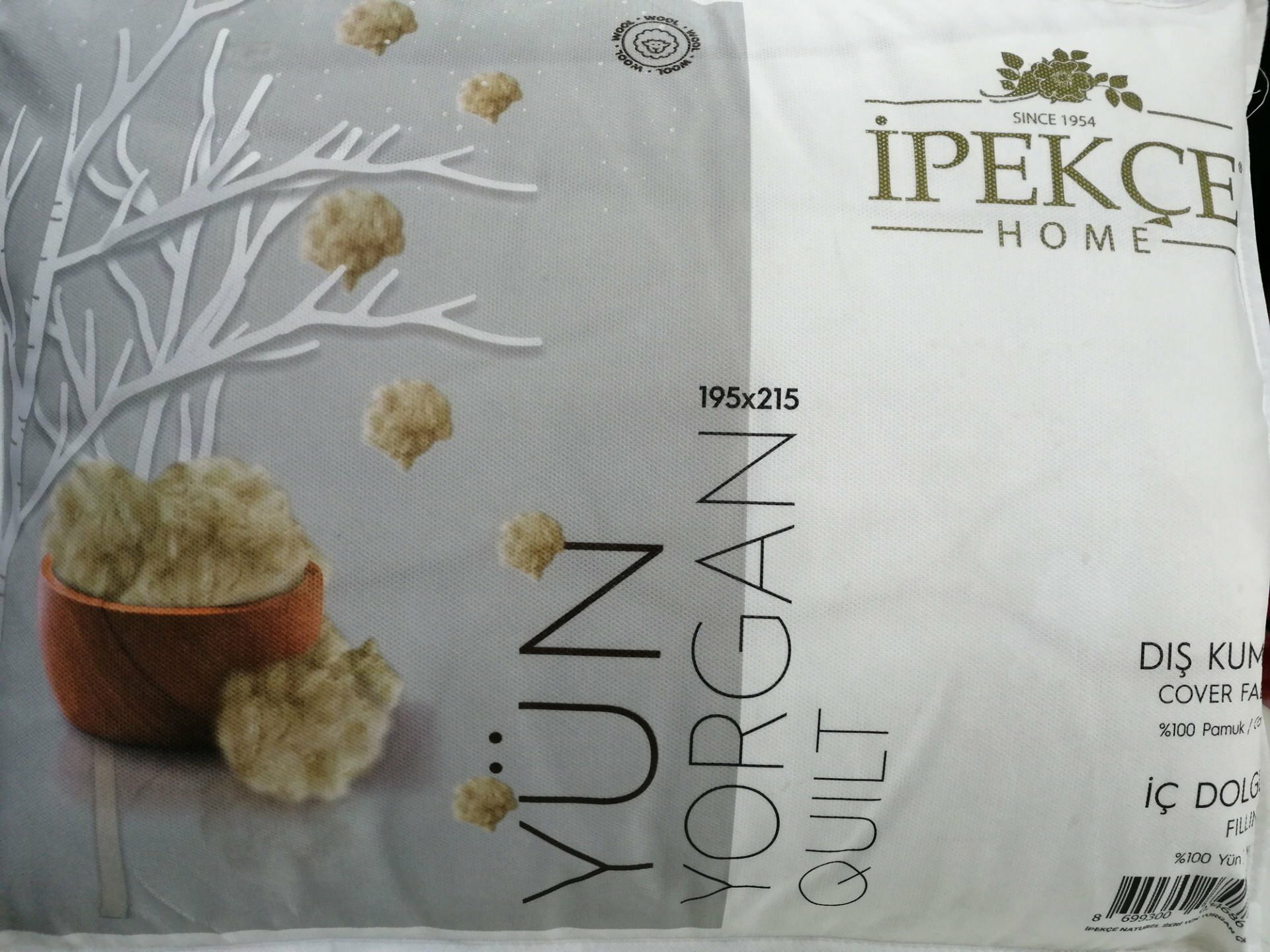 İpekçe Çift Kişilik yün Yorgan 195x215 %100 Doğal