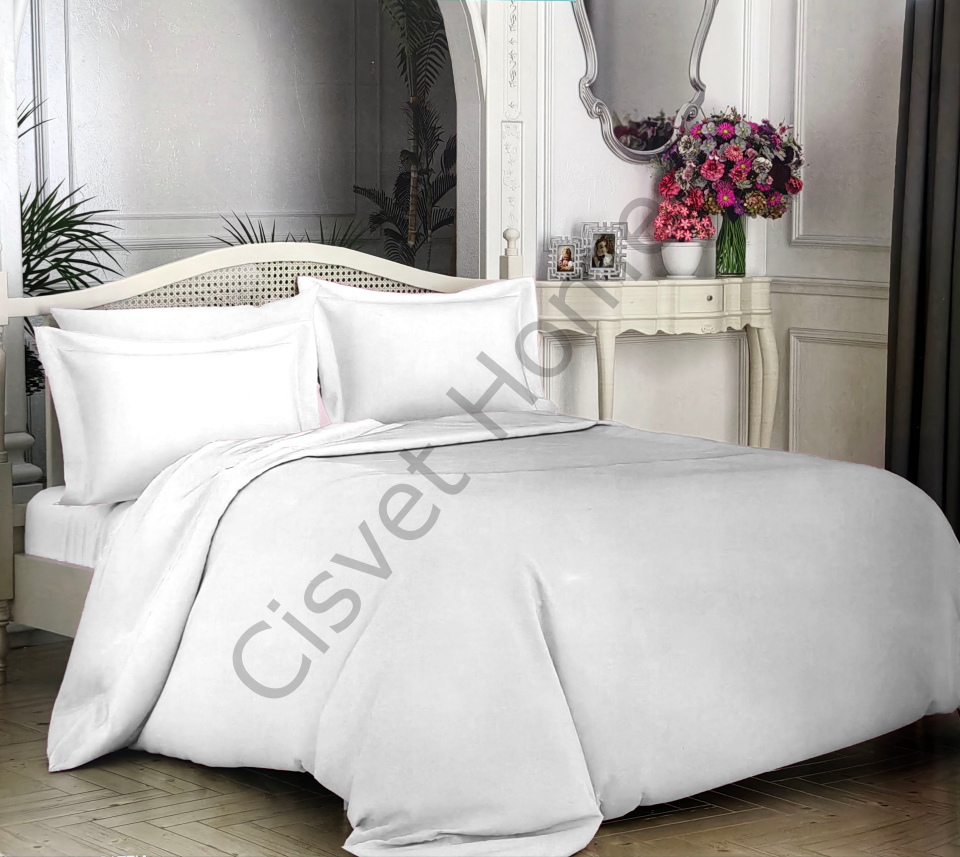 PamukSaten Nevresim Takımı Beyaz