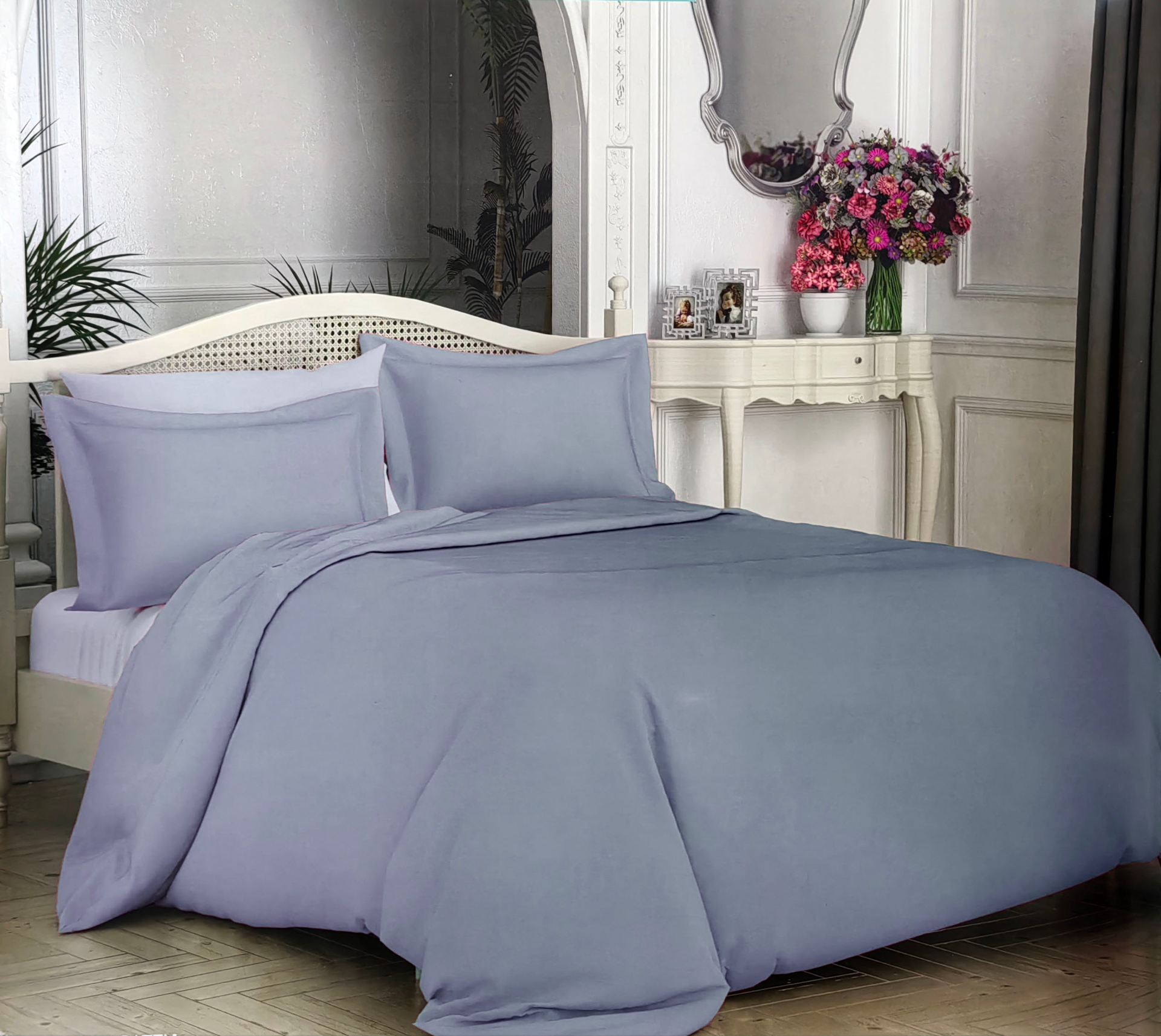 PamukSaten Nevresim Takımı Açık Mavi