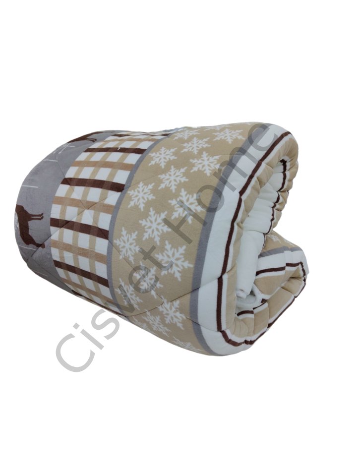 Merinos Yorgan Comforter Set 160X240 Dear Bej