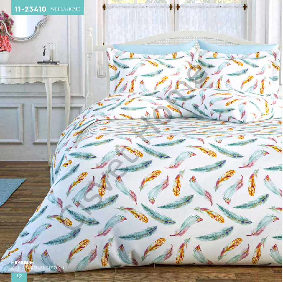 Wella Kuş Tüyü %100 Pamuk Nevresim Takımı