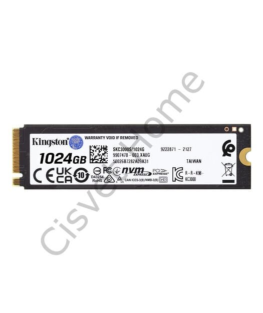 Kingston KC3000 1024GB PCIe 4.0 NVMe M.2 SSD – 7000MB/s Okuma, 6000MB/s Yazma, Ultra Hızlı, Güvenilir Depolama, 2 Yıl Garanti