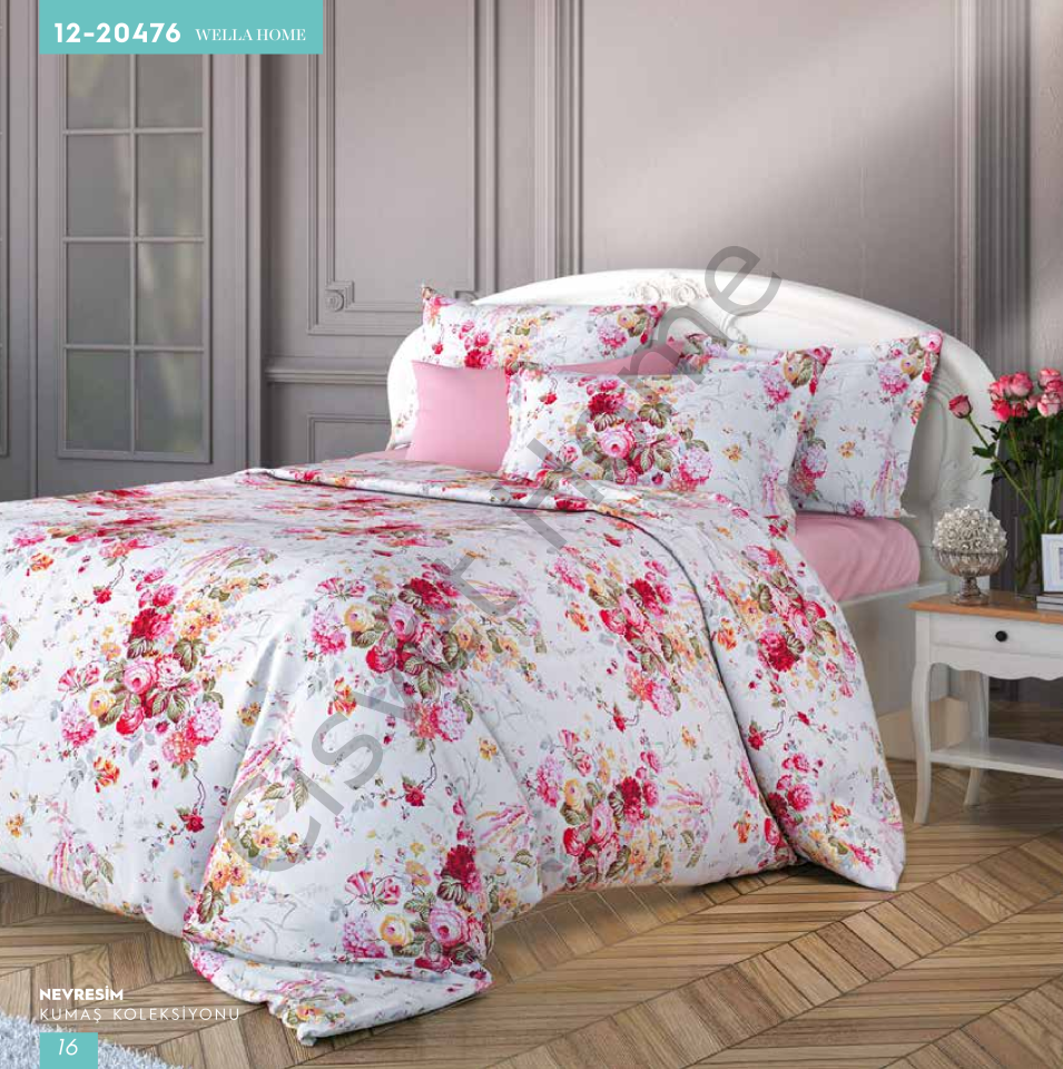 Wella Gül Bahçesi %100 Pamuk Nevresim Takımı