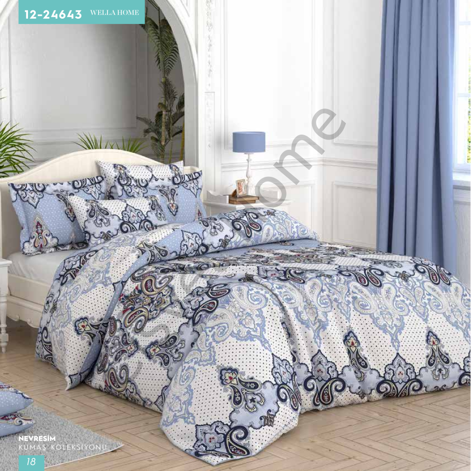Wella Saraylı %100 Pamuk Nevresim Takımı
