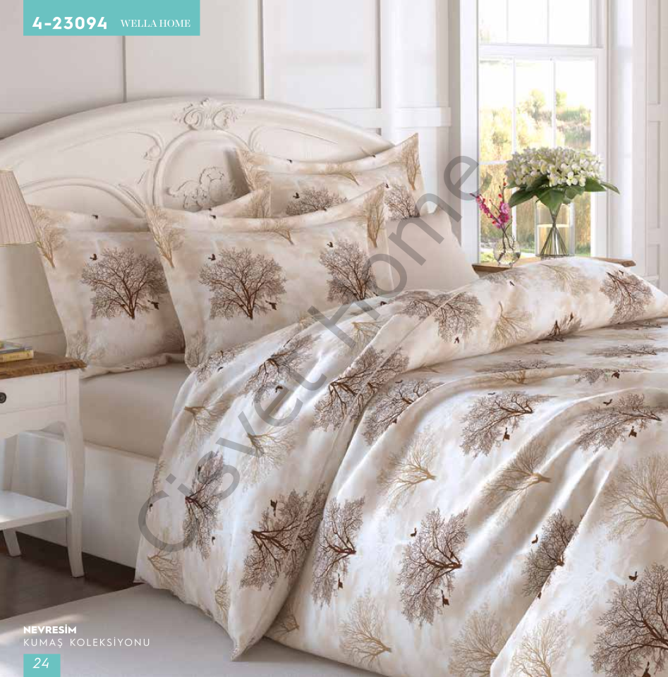 Wella Tree %100 Pamuk Nevresim Takımı