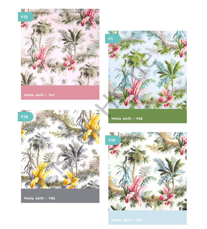 Wella Palmiye %100 Pamuk Nevresim Takımı