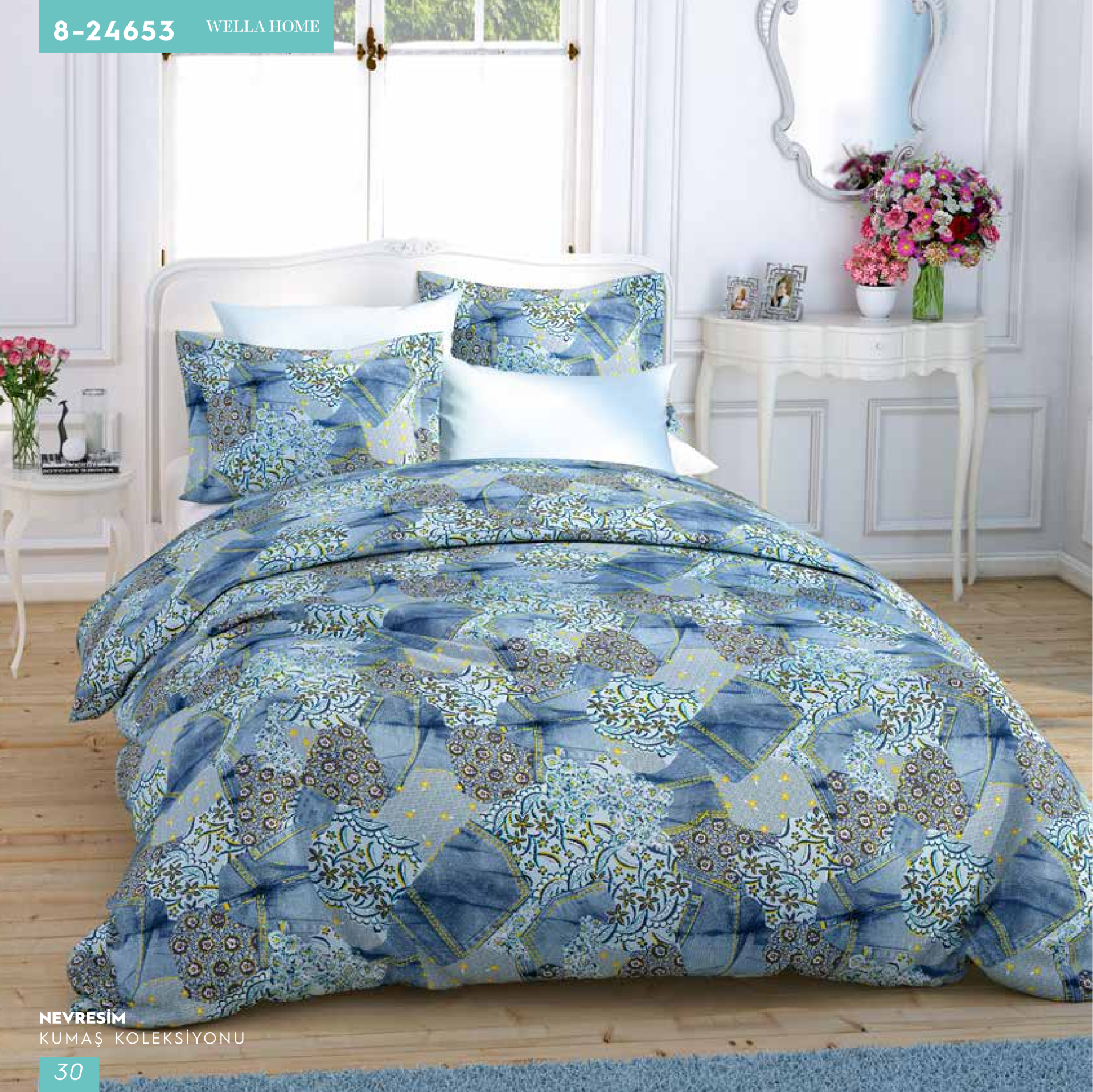 Wella Pecwork %100 Pamuk Nevresim Takımı