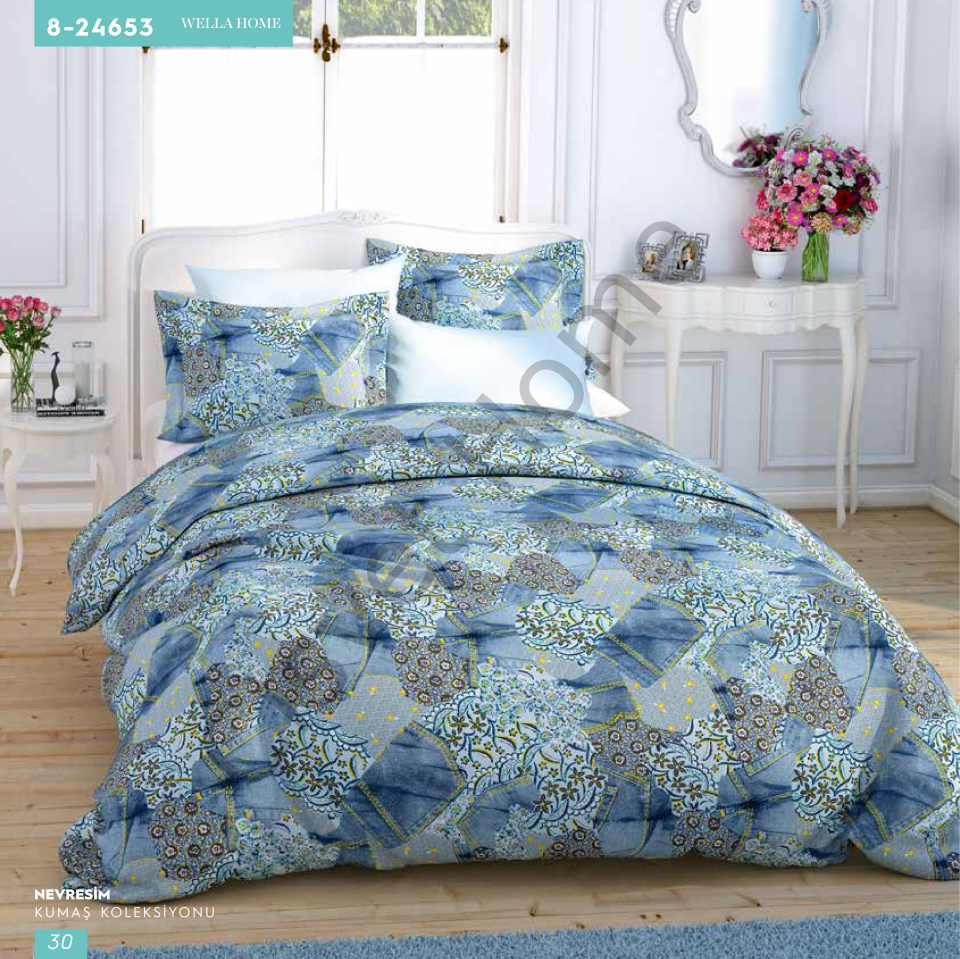 Wella Pecwork %100 Pamuk Nevresim Takımı