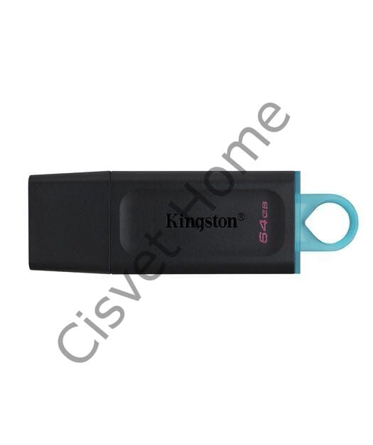 Kingston DataTraveler Exodia 64GB USB 3.2 – Siyah/Teal Tasarım, Yüksek Hızlı ve Dayanıklı Flash Bellek