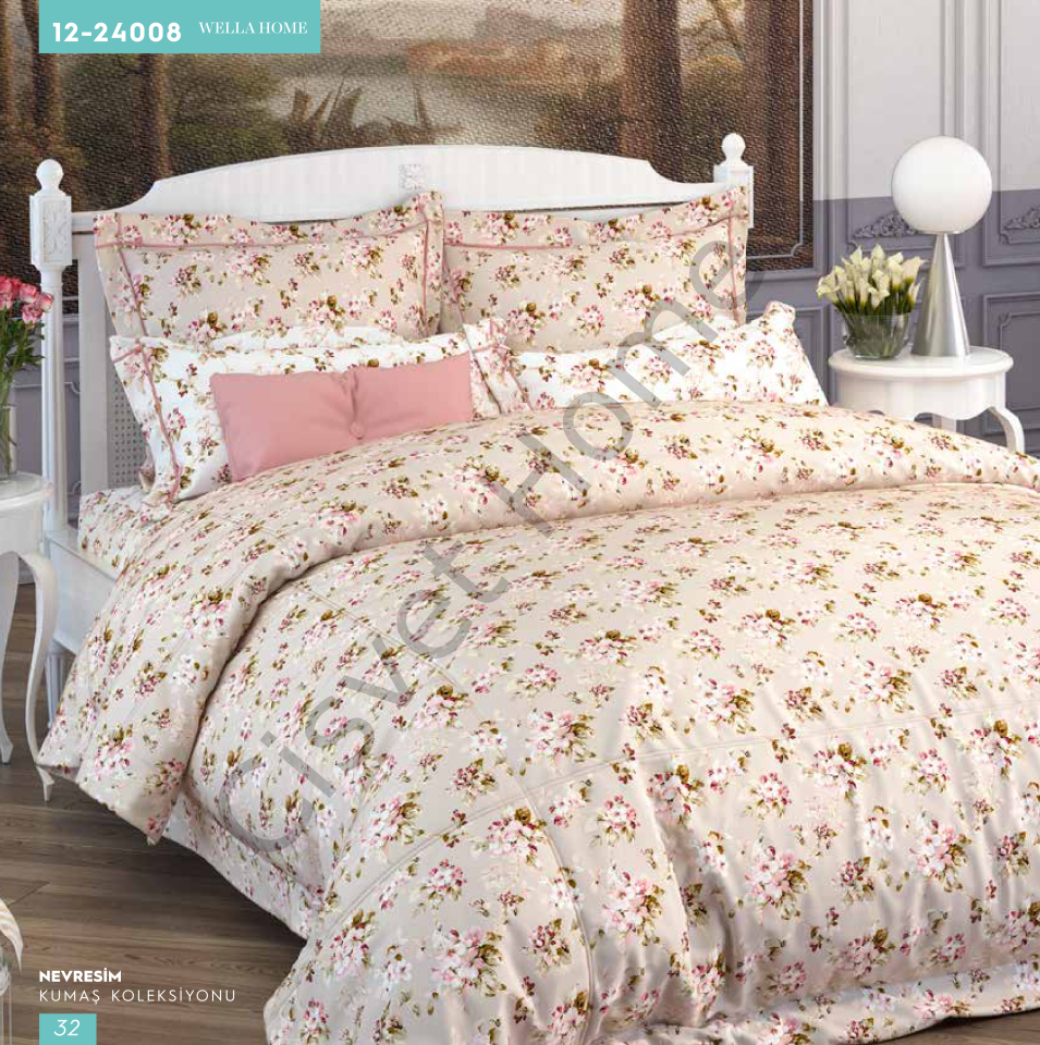 Wella Buket %100 Pamuk Nevresim Takımı
