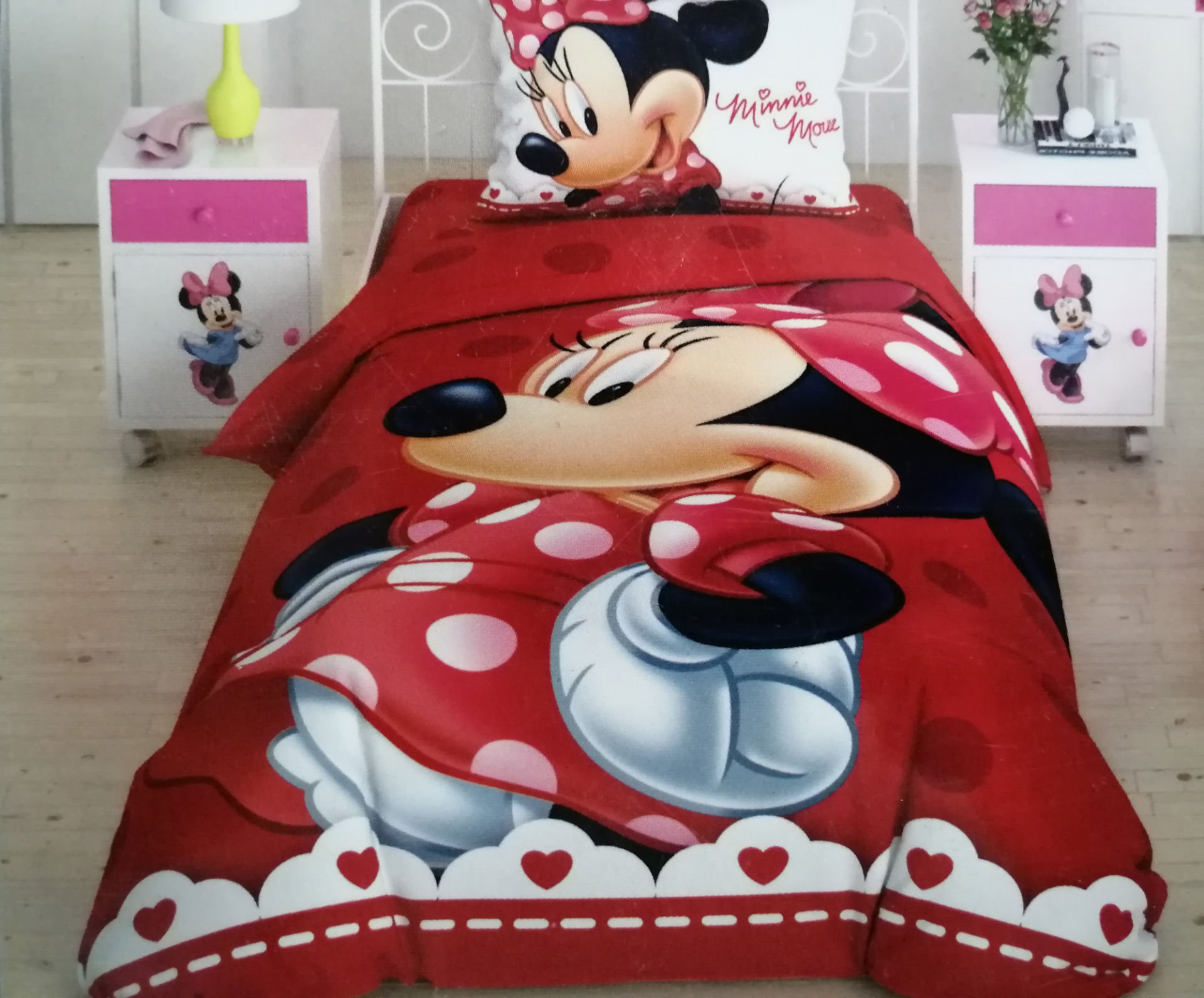 Taç Disney Minnie Lovely Glitter Tek Kişilik Nevresim Takımı