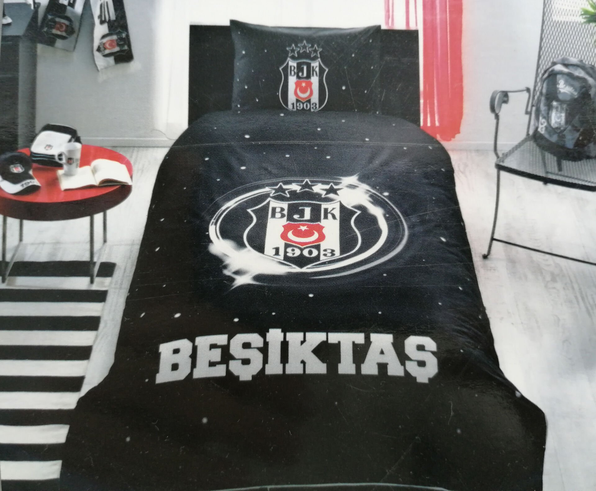 Taç Beşiktaş 3  Yıldız Lisanslı Tek Kişilik Nevresim Takımı