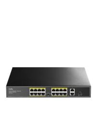 CUDY 16Port 10/100 PoE+2GB Up200W Switch