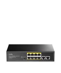 CUDY 8Port 10/100M PoE+2GB Up 80W Switch