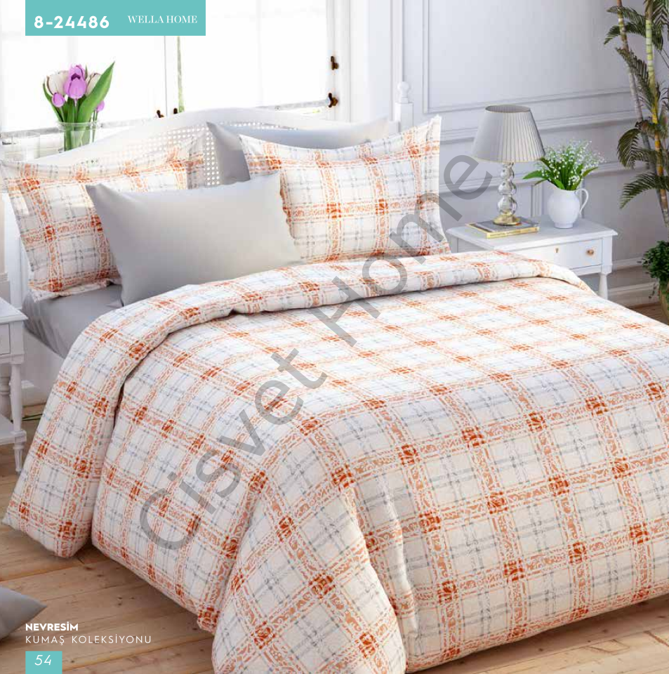 Wella Ekose %100 Pamuk Nevresim Takımı