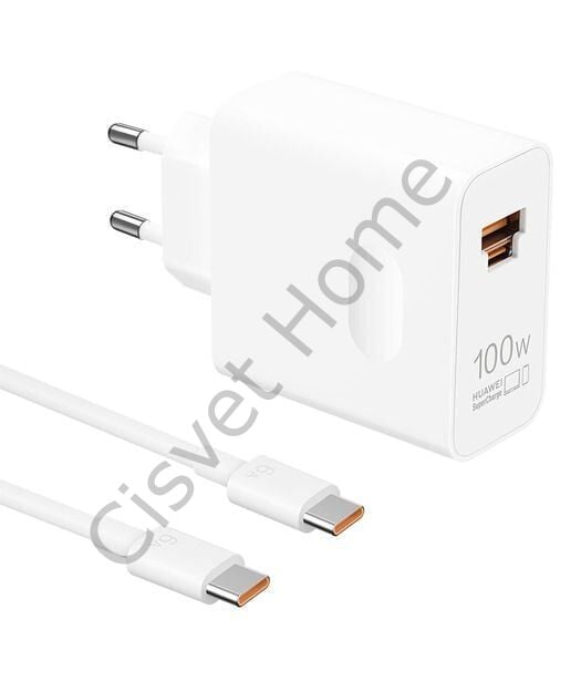 Huawei SuperPower Wall Charger 100W – Ultra hızlı şarj, beyaz EU adaptör