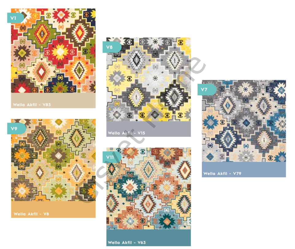 Wella Kilim %100 Pamuk Nevresim Takımı