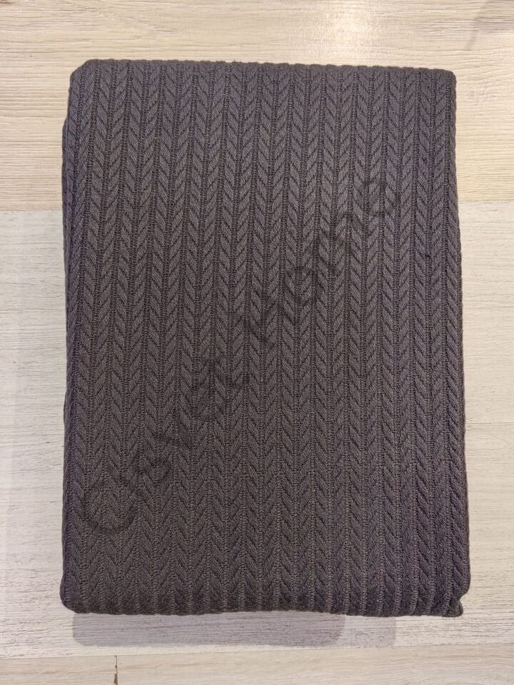 Çift Kişilik Pamuklu Pike – Yazlık ve Şık Konfor Antrasit