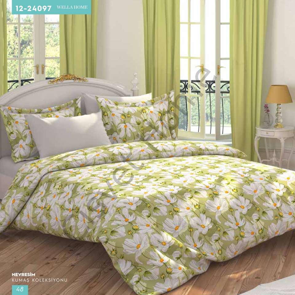 Wella Papatya %100 Pamuk Nevresim Takımı
