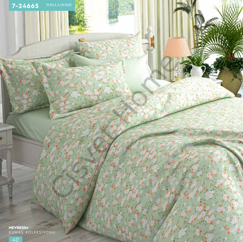 Wella Papatya %100 Pamuk Nevresim Takımı