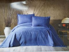 Çapa Allegra Çift Kişilik Yatak Örtüsü Siyah