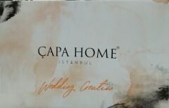 Çapa Avangart Çift Kişilik Yatak Örtüsü  Pudra