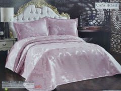 Çapa Beste Çift Kişilik Yatak Örtüsü Gül Kurusu