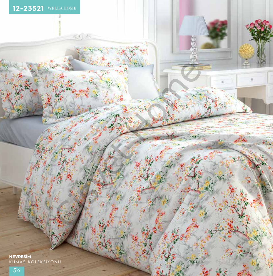 Wella Bahar %100 Pamuk Nevresim Takımı