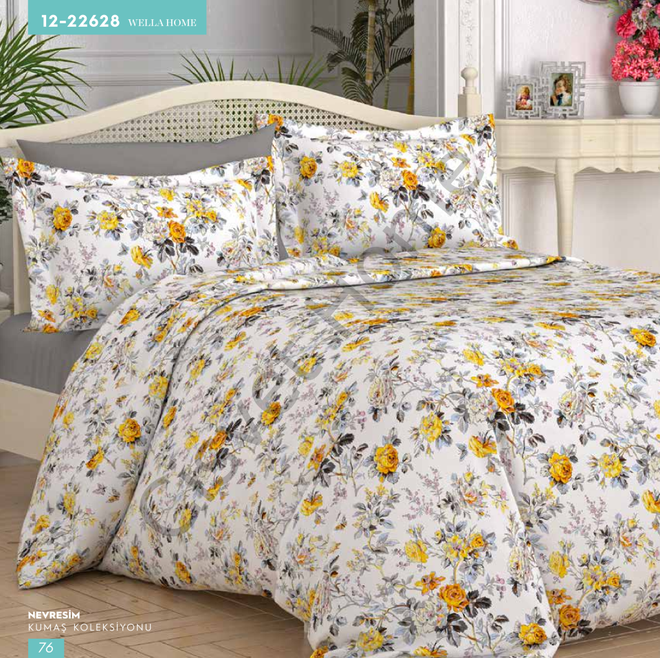 Wella Gülizar %100 Pamuk Nevresim Takımı