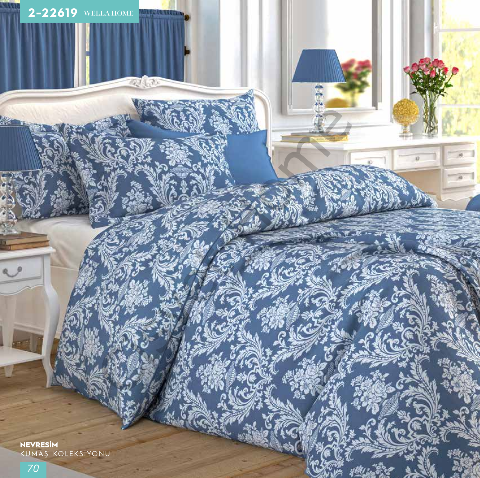 Wella Damask %100 Pamuk Nevresim Takımı