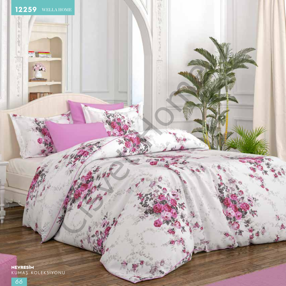 Wella Gül Bahçesi %100 Pamuk Nevresim Takımı