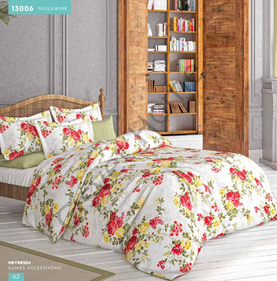 Wella Gül Bahçesi %100 Pamuk Nevresim Takımı