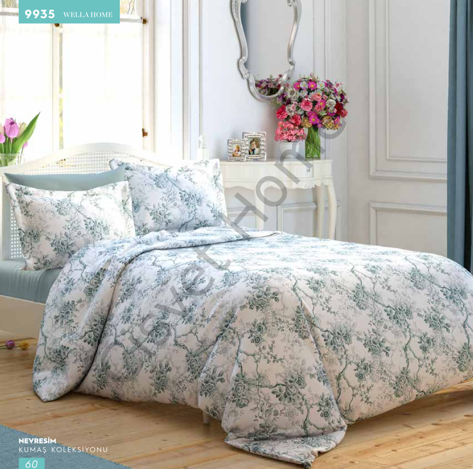 Wella Gül Bahçesi %100 Pamuk Nevresim Takımı