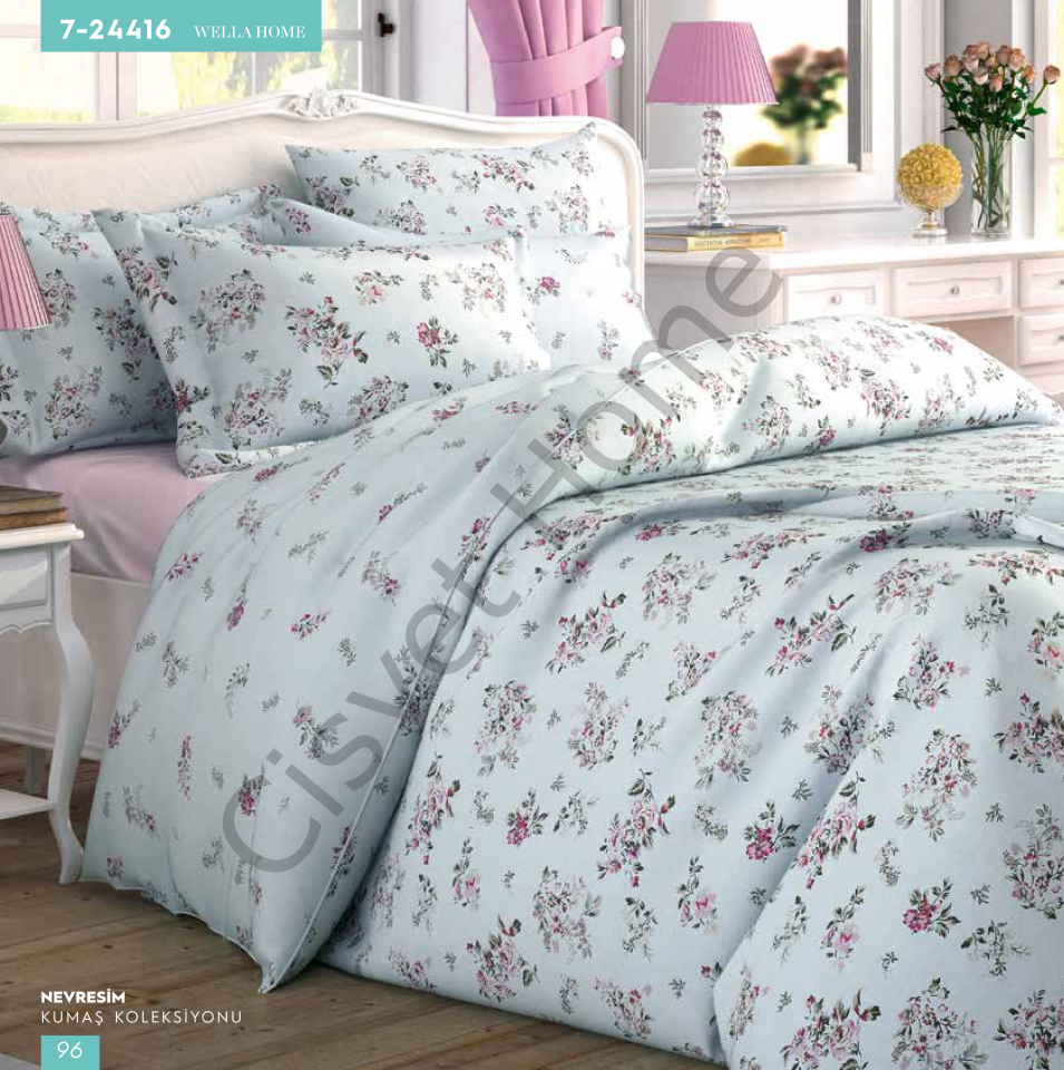 Wella Gül Bahçesi %100 Pamuk Nevresim Takımı