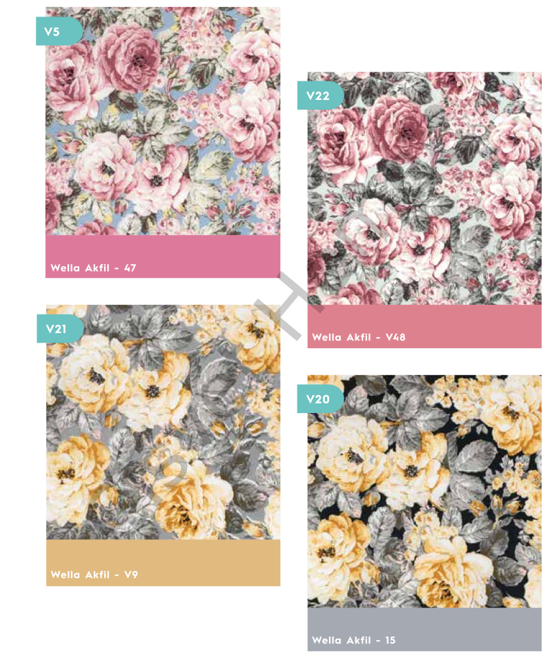 Wella Gül Bahçesi %100 Pamuk Nevresim Takımı