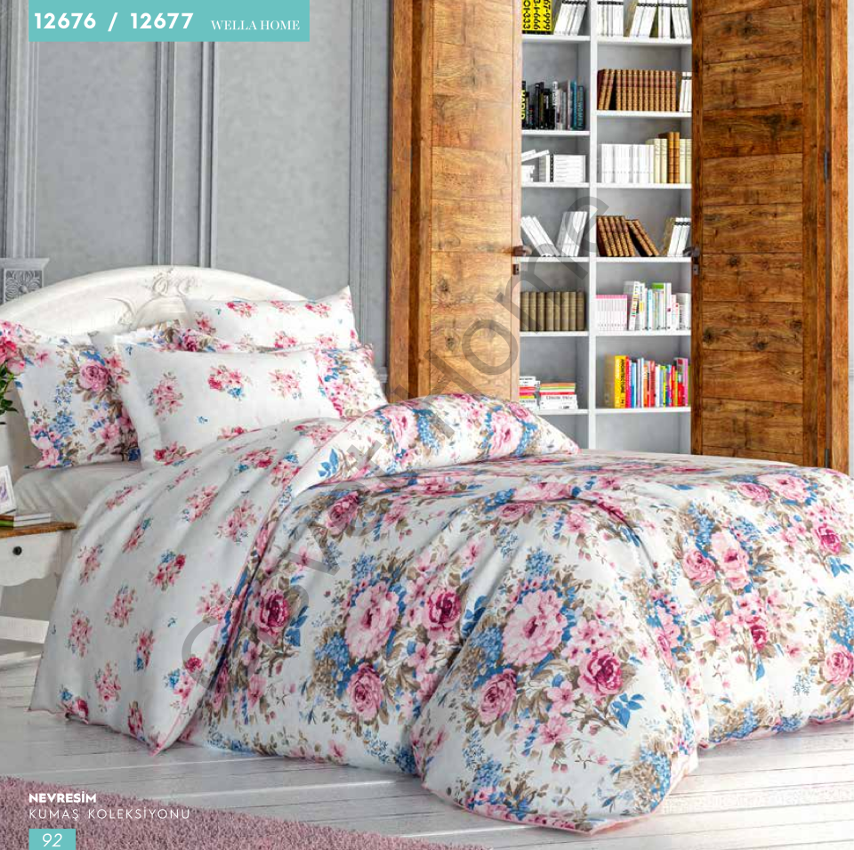 Wella Gül Bahçesi %100 Pamuk Nevresim Takımı