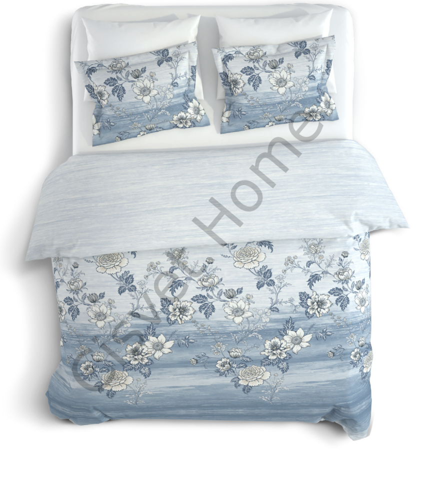 Şık Floral Desenli %100 Pamuk Çift Kişilik Nevresim Takımı