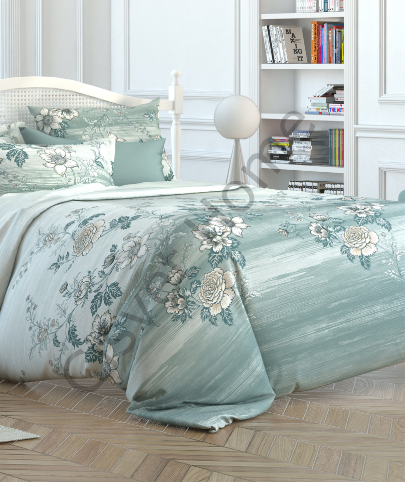 Şık Floral Desenli %100 Pamuk Tek Kişilik Nevresim Takımı