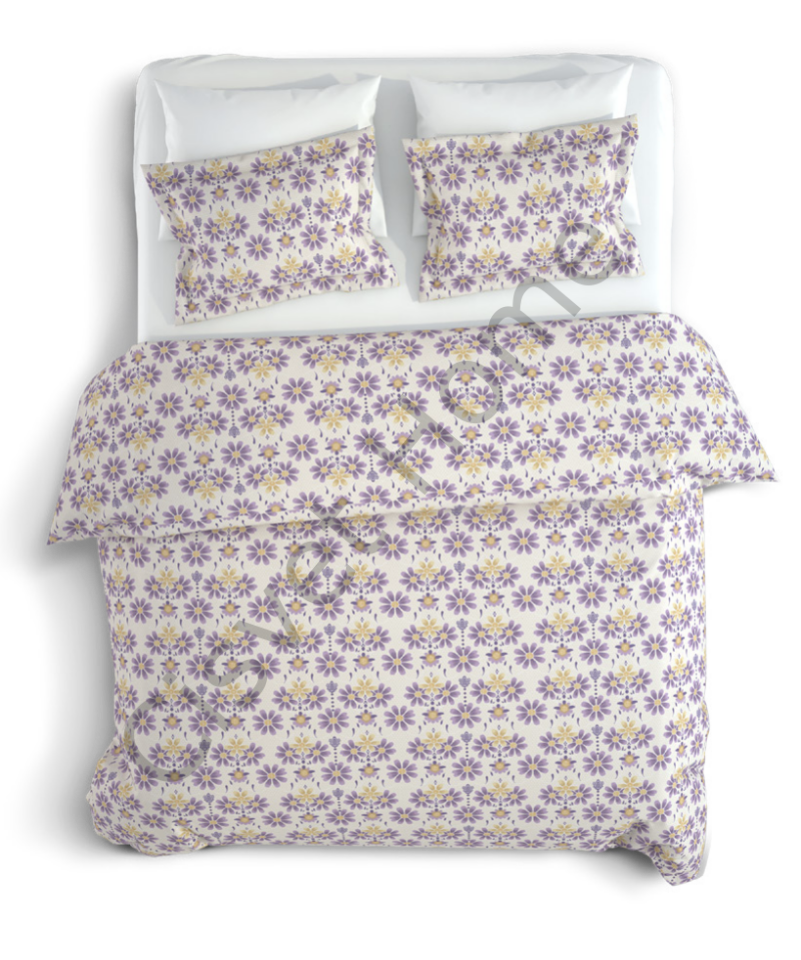 Özel Ölçülü %100 Pamuk Çiçekli Nevresim Takımı