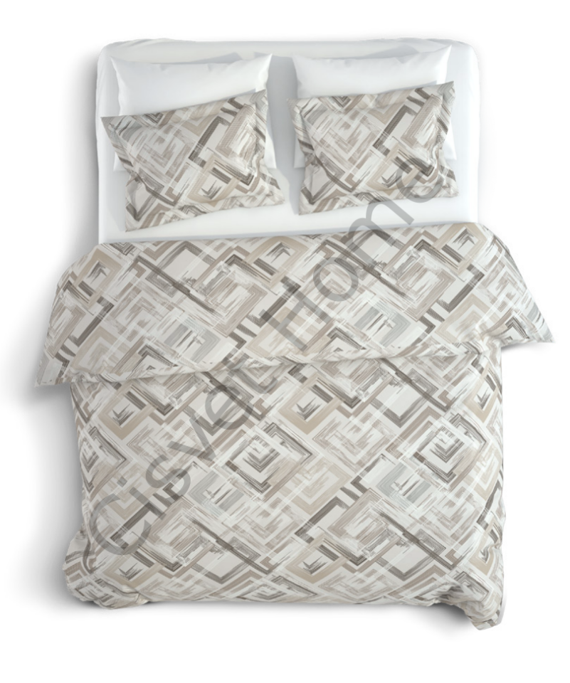 Modern Geometrik %100 Pamuk Nevresim Seti