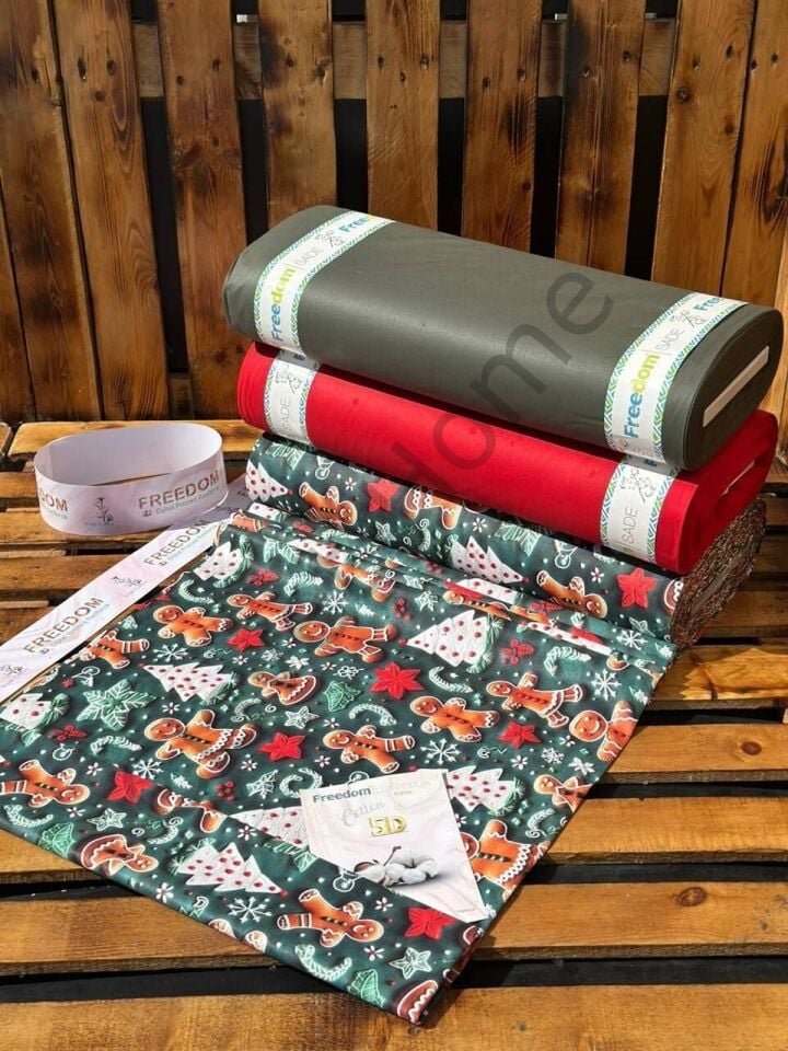 5D Dijital Poplin Kumaş  Kurabiye Adam– 240 cm  %100 Pamuk  130 GSM