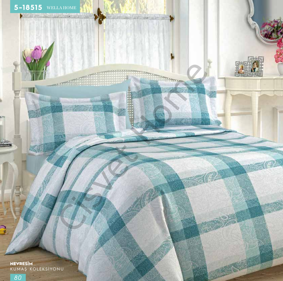 Wella Ekose %100 Pamuk Nevresim Takımı