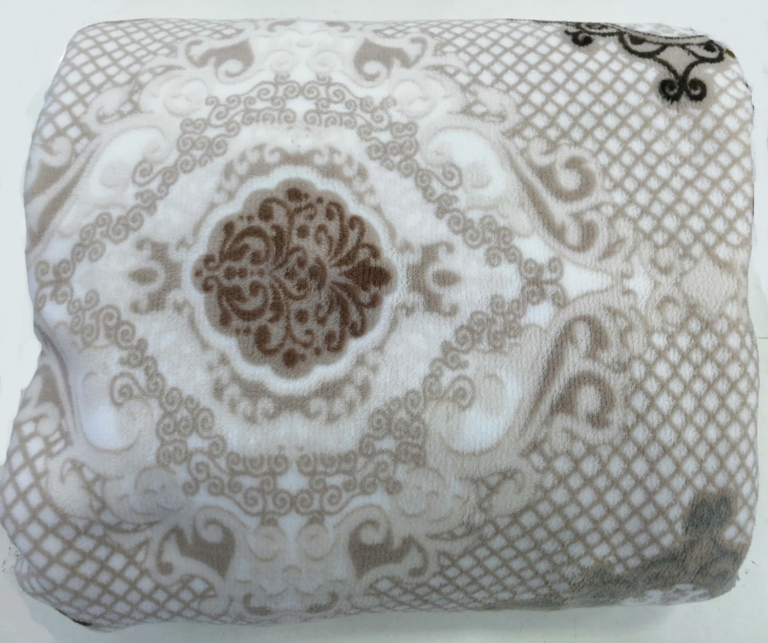 Damask Kahve Welsoft Halı Örtüsü  6 Metrekare