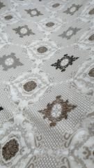 Damask Kahve Welsoft Halı Örtüsü  6 Metrekare