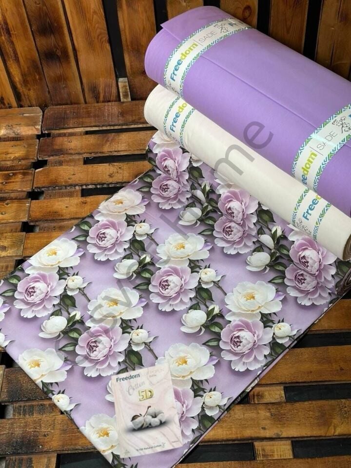 5D Desenli Dijital Poplin Kumaş   – 240 cm  %100 Pamuk  130 GSM