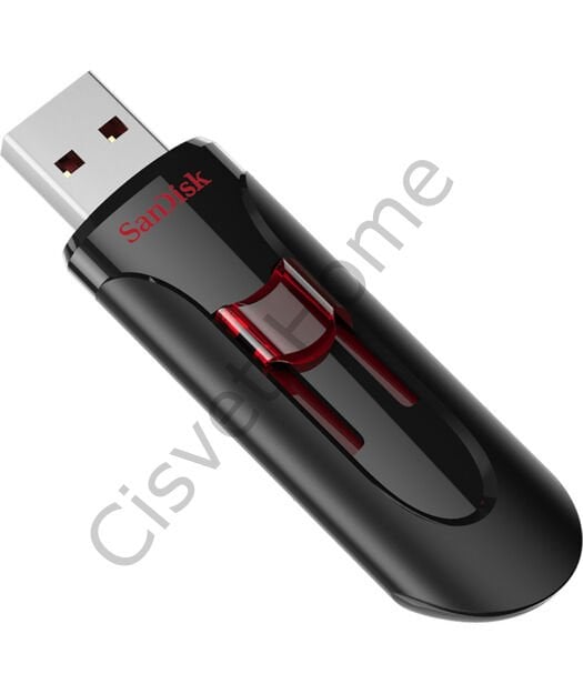 SanDisk Cruzer Glide 128GB USB 3.0 – Kaymalı Tasarım, Siyah-Kırmızı, Tak ve Kullan, Kompakt Plastik Gövde, 2 Yıl Garanti