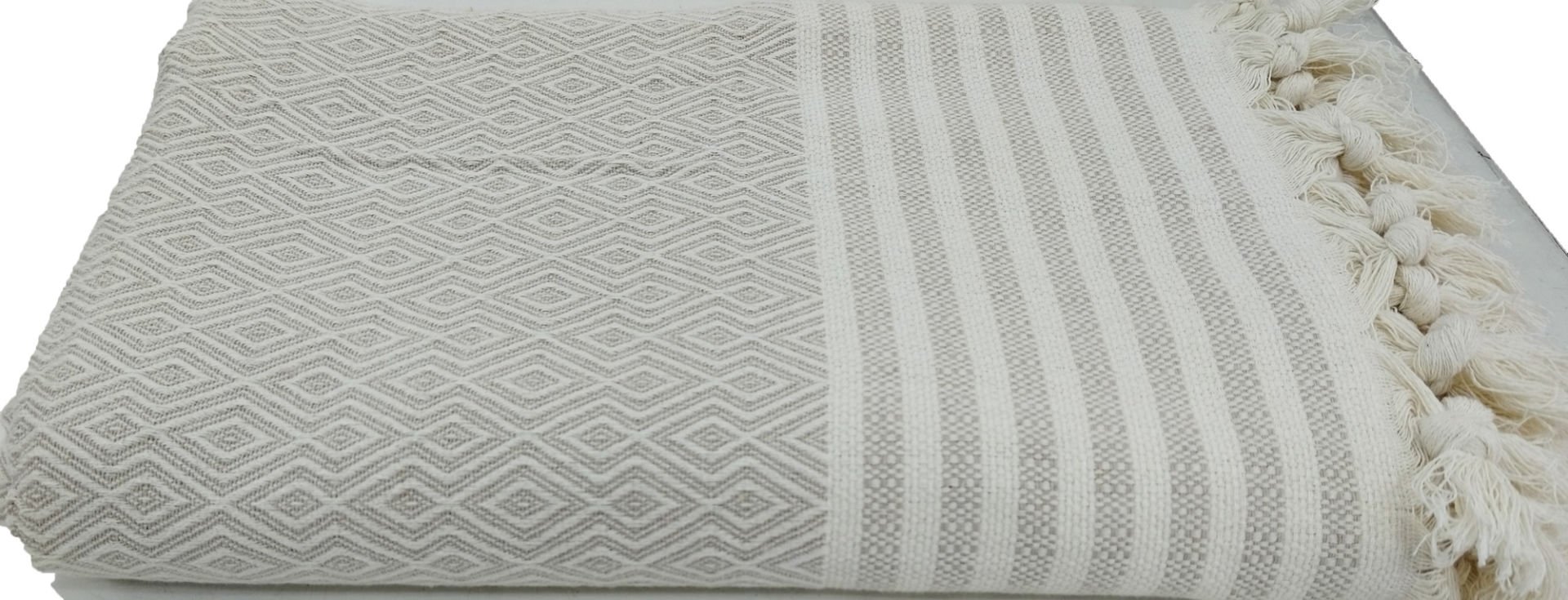 Pamuklu Çok Amaçlı Koltuk Ve Çekyat  Örtüsü Bej