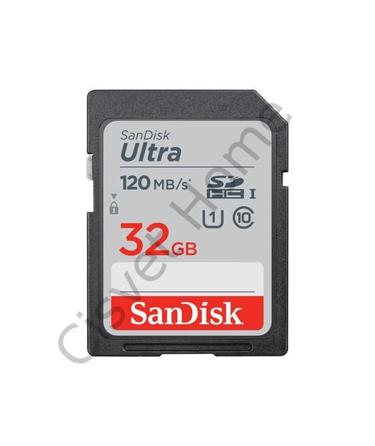 SanDisk Ultra SDHC 32GB – 120MB/s Okuma, Class 10, UHS-I U1, V10, Full HD Video, Dayanıklı Tasarım, 2 Yıl Garanti