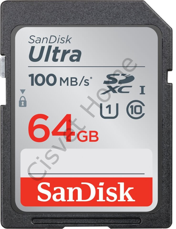 SanDisk Ultra SDXC 64GB – 100MB/s Okuma, Class 10, UHS-I U1, Şoka Dayanıklı, Su Geçirmez, X Işınına Karşı Koruma, 2 Yıl Garanti